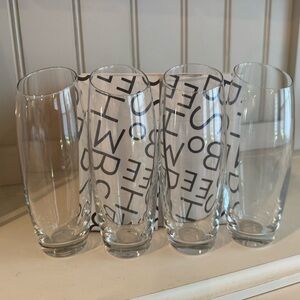 NIB* BOMSHBEE Sloane slanted stemless champagne flutes